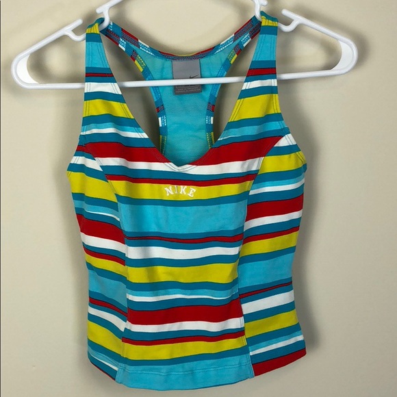 Nike Tops - Nike Vintage Striped Sports Bra Crop Top Size S